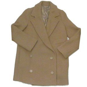 Stella McCartney Tan Tweed Wool Blend Coat 36/US 2